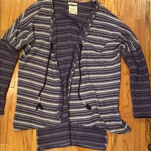 Roxy Blue Striped Cardigan